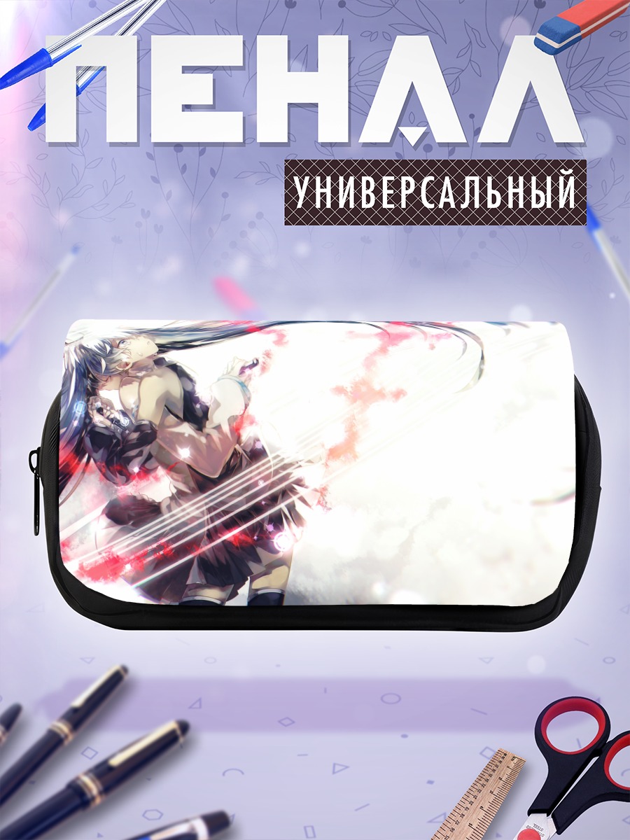 Пенал-косметичка Мику Хацунэ с гитарой