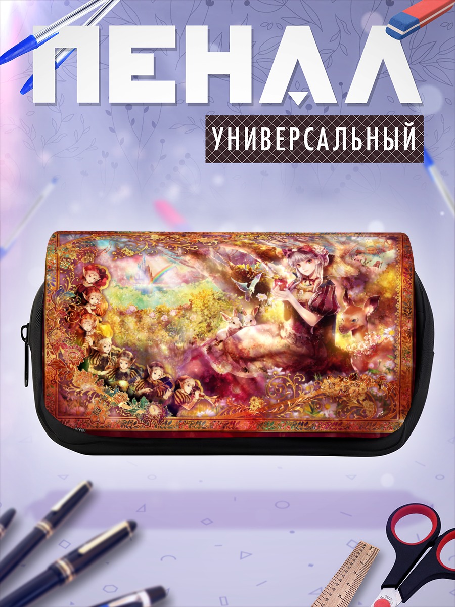 Пенал-косметичка Цветущий сад с птицами
