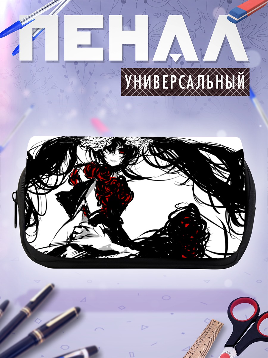 Пенал-косметичка Мику Хацунэ в розах