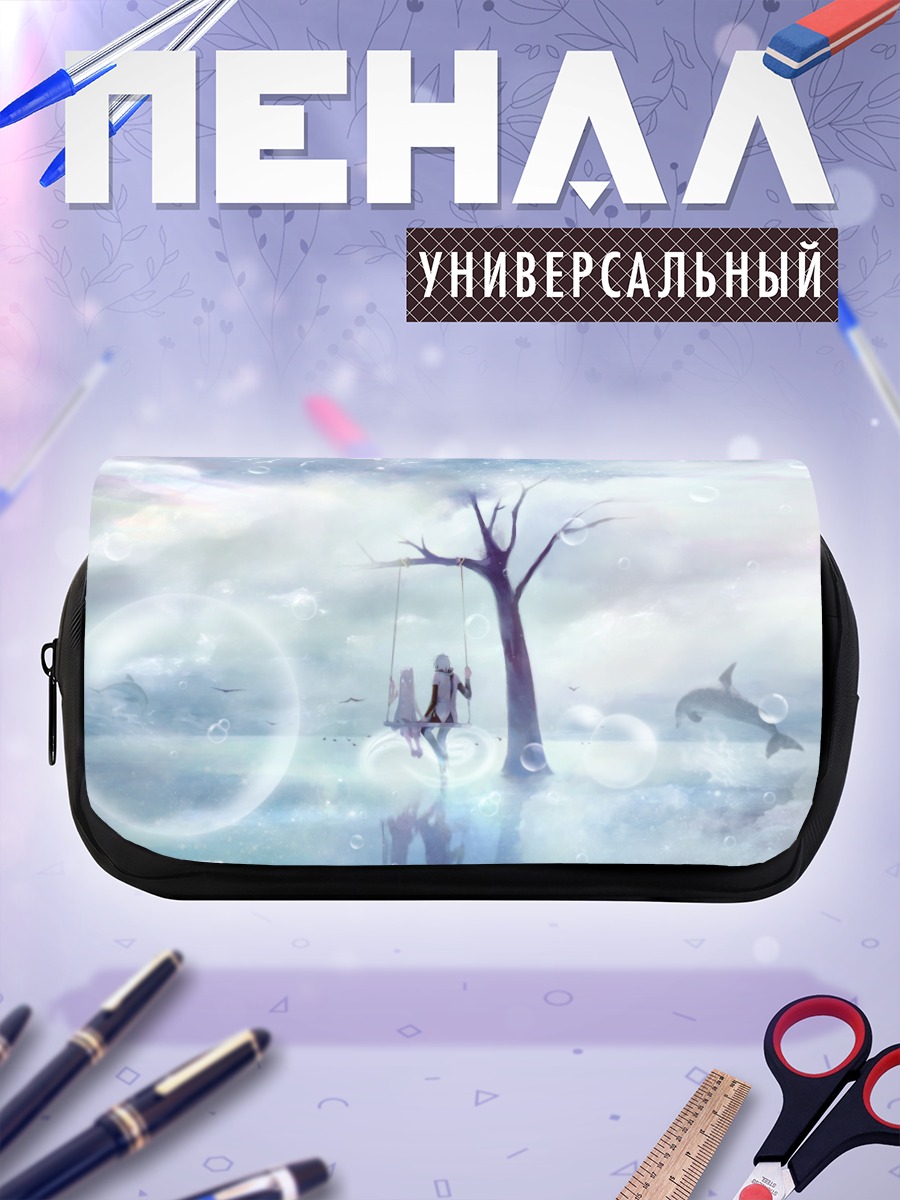 Пенал-косметичка Мику Хацунэ на качелях