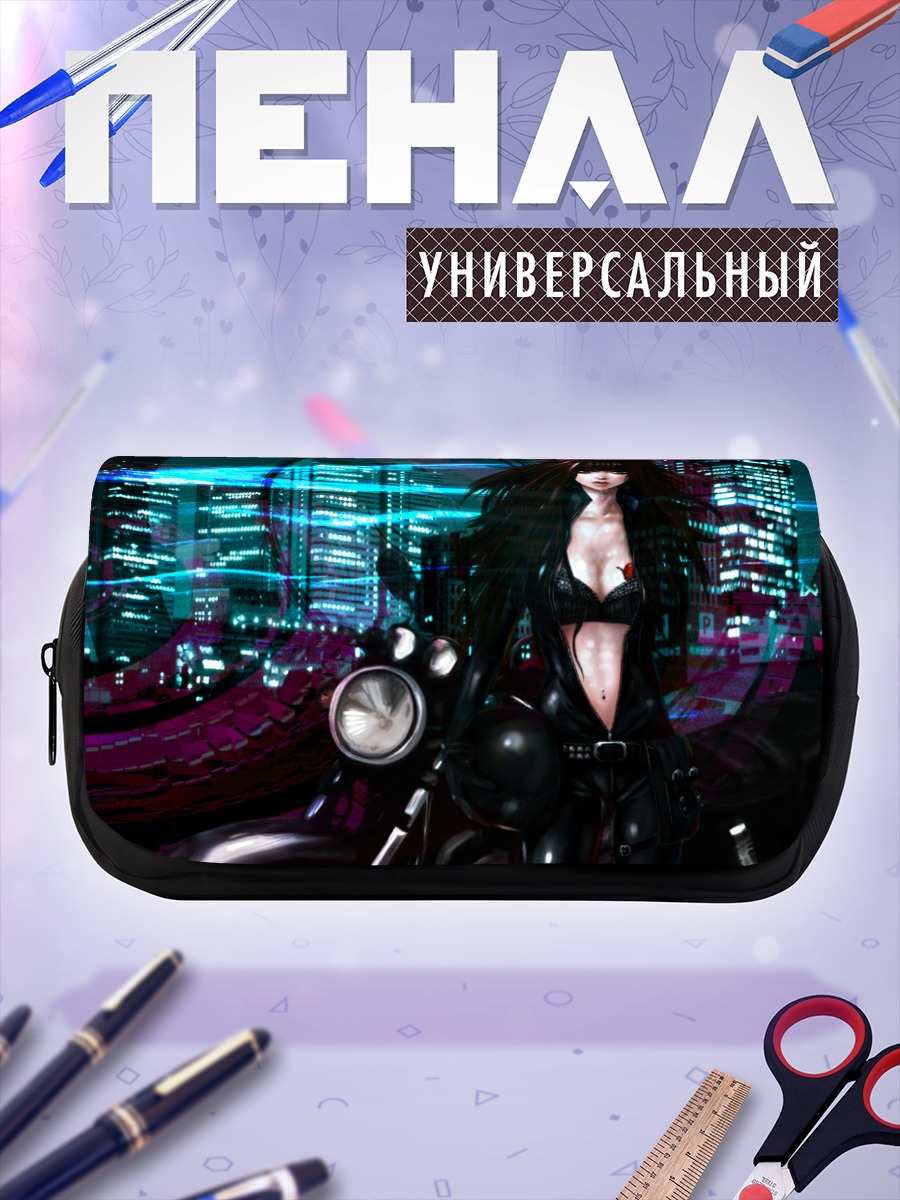 Пенал-косметичка Лука Мегуринэ на байке