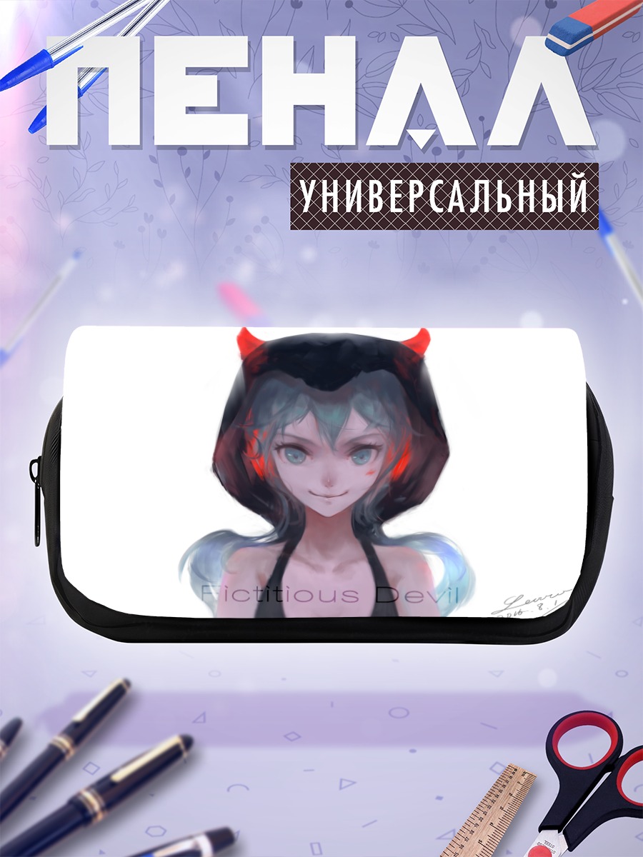 Пенал-косметичка Мику Хацунэ демон