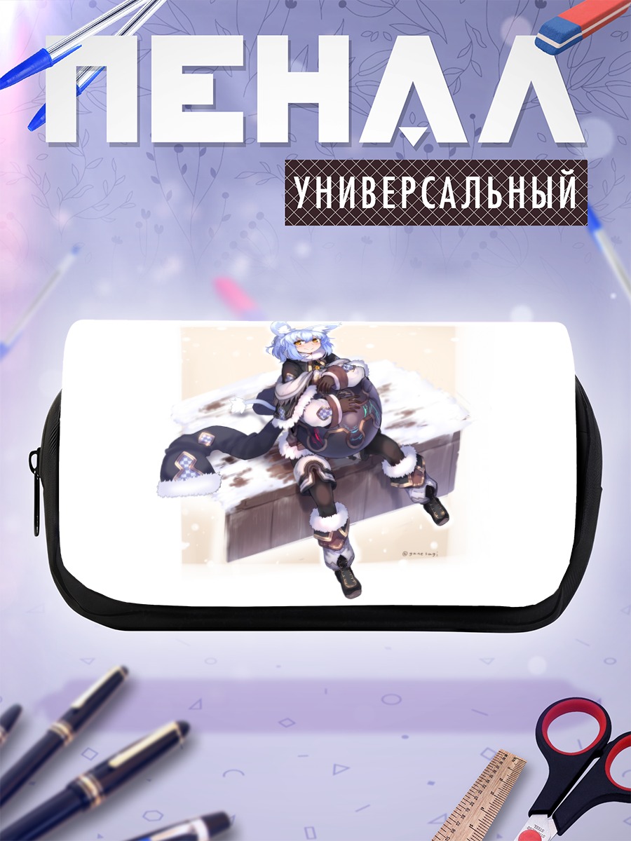 Пенал-косметичка Зимняя девушка-заяц