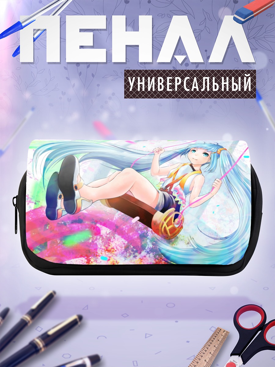 Пенал-косметичка Мику Хацунэ в красках