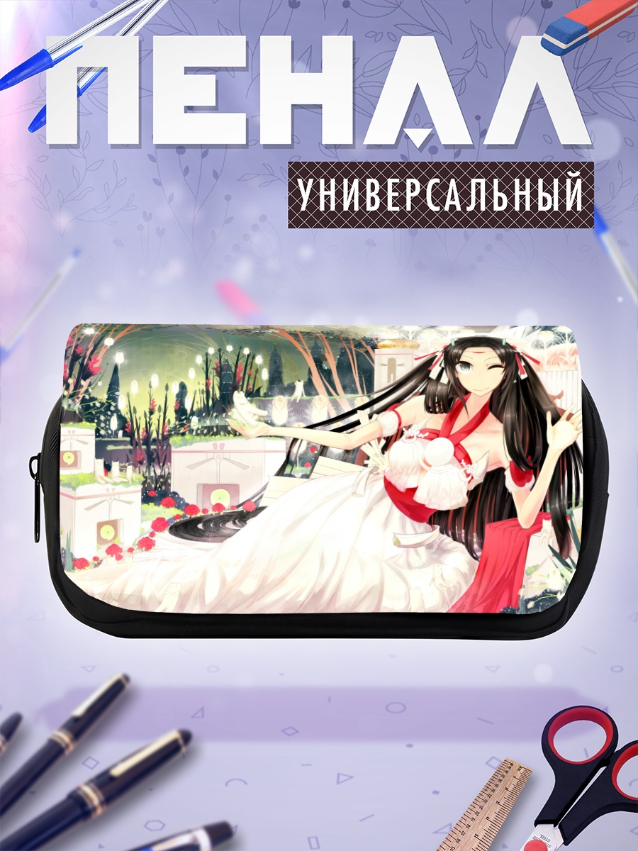 Пенал-косметичка Девушка в цветах