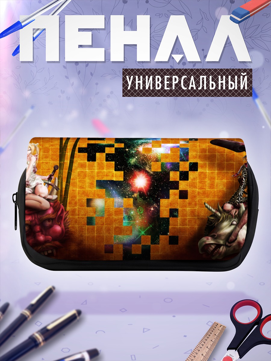 Пенал-косметичка Ангел и демон с мечом