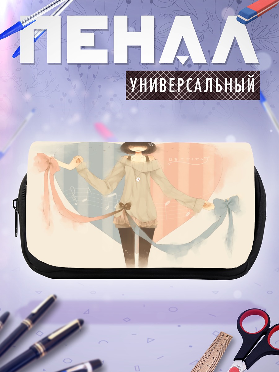 Пенал-косметичка Мику Хацунэ с лентами