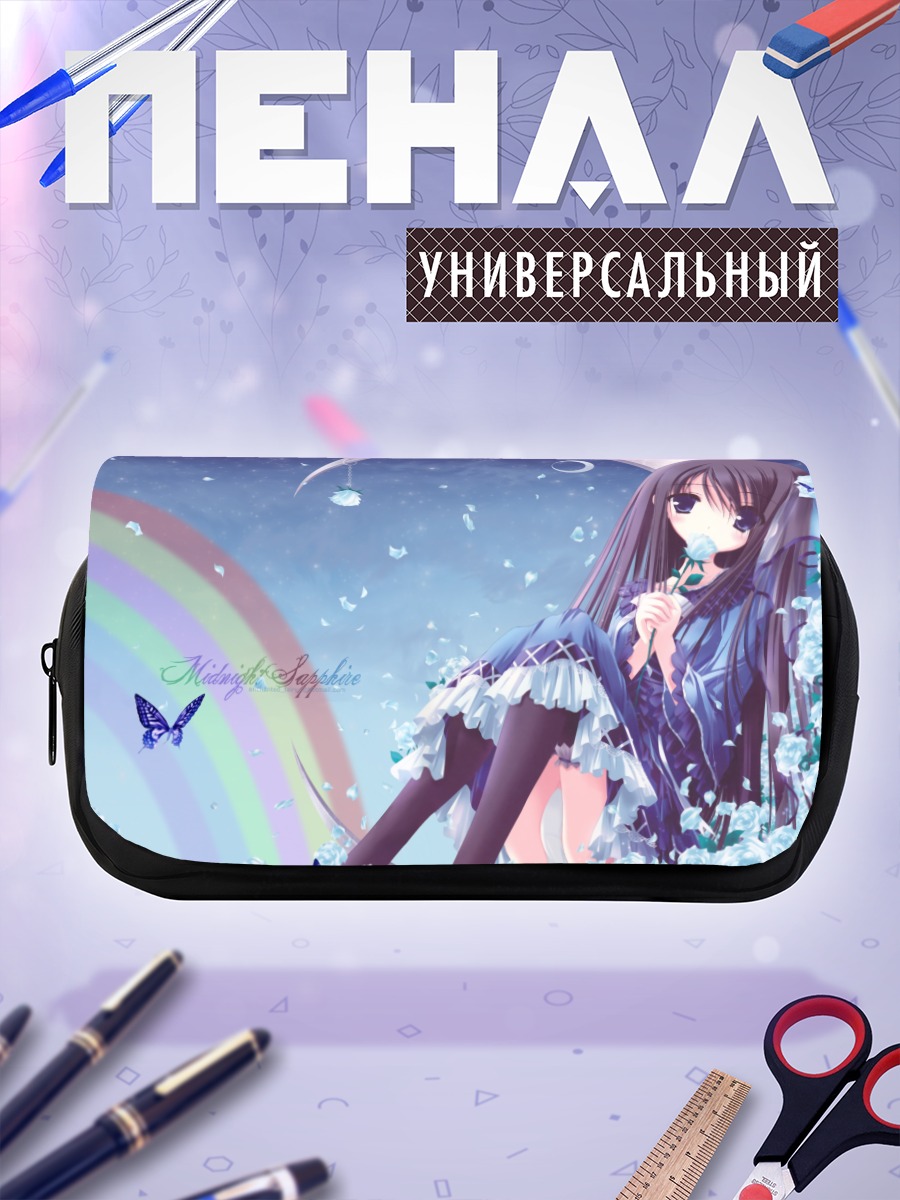Пенал-косметичка Мику Хацунэ в цветах