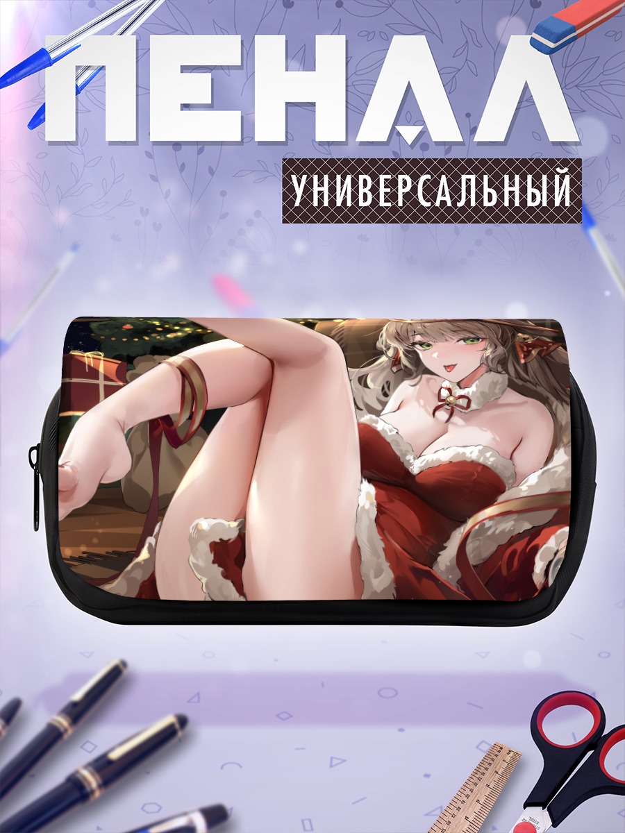 Пенал-косметичка Девушка в рождественском платье
