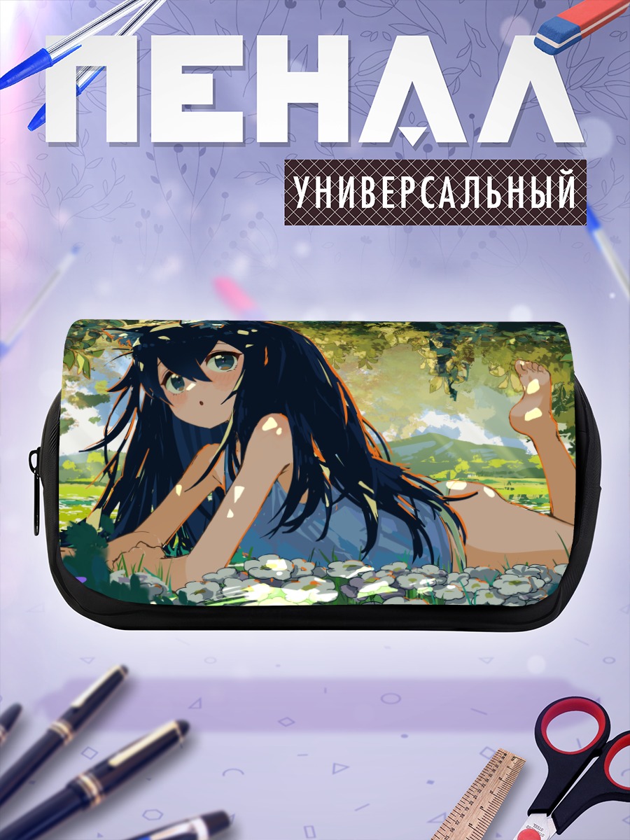 Пенал-косметичка Девушка-лиса в цветах