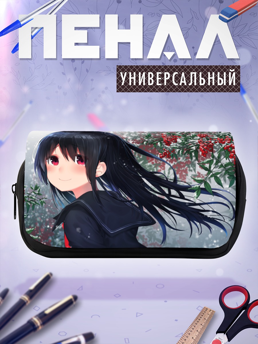 Пенал-косметичка Девушка в снегу