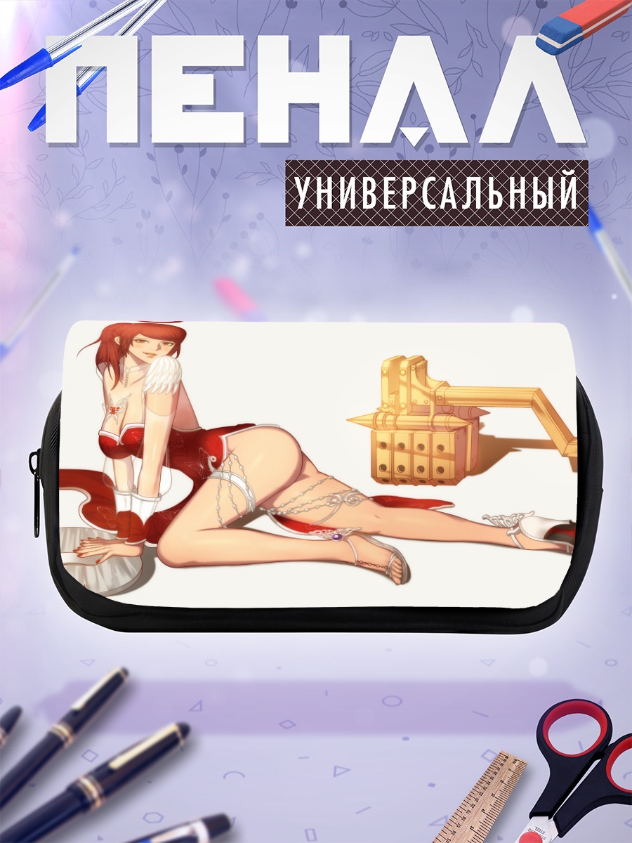 Пенал-косметичка Рыжеволосая с нимбом