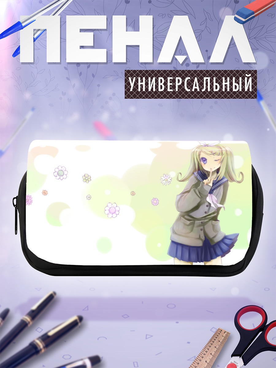 Пенал-косметичка Рин Кагаминэ с цветами