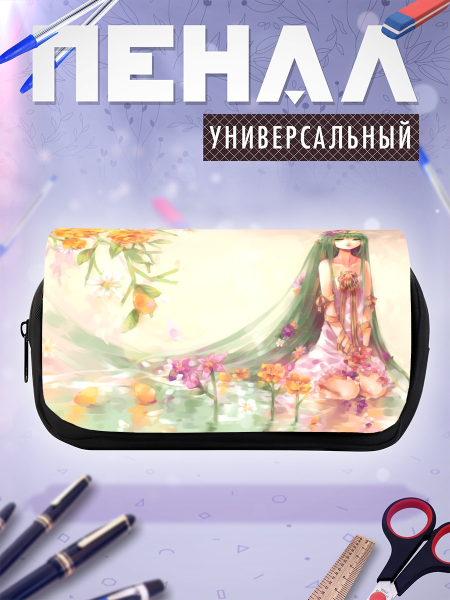 Пенал-косметичка Мику Хацунэ в цветах