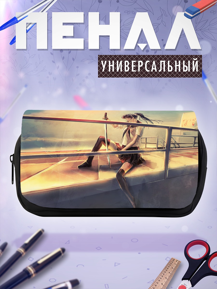 Пенал-косметичка Девушка с катаной
