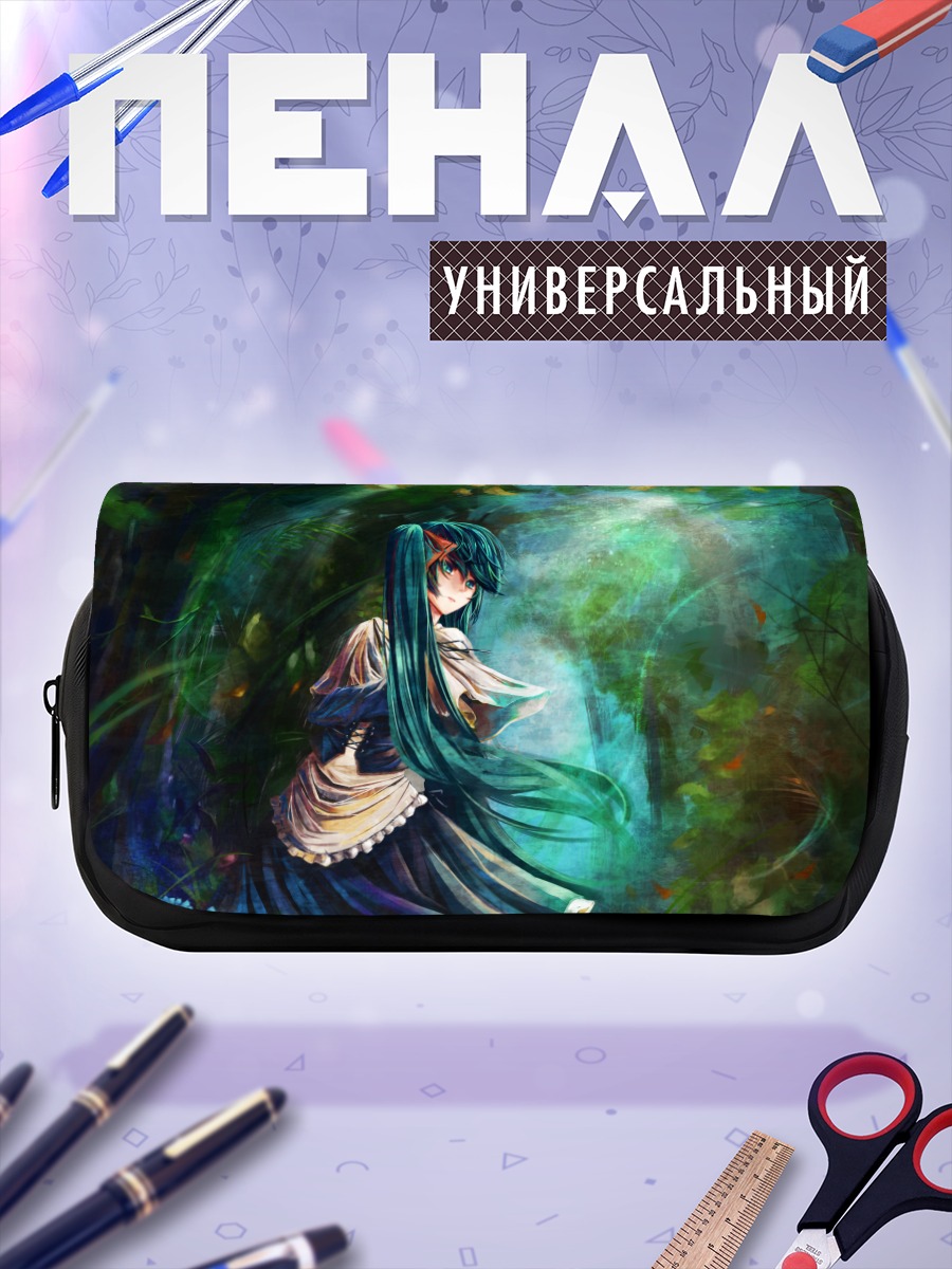 Пенал-косметичка Мику Хацунэ в лесу