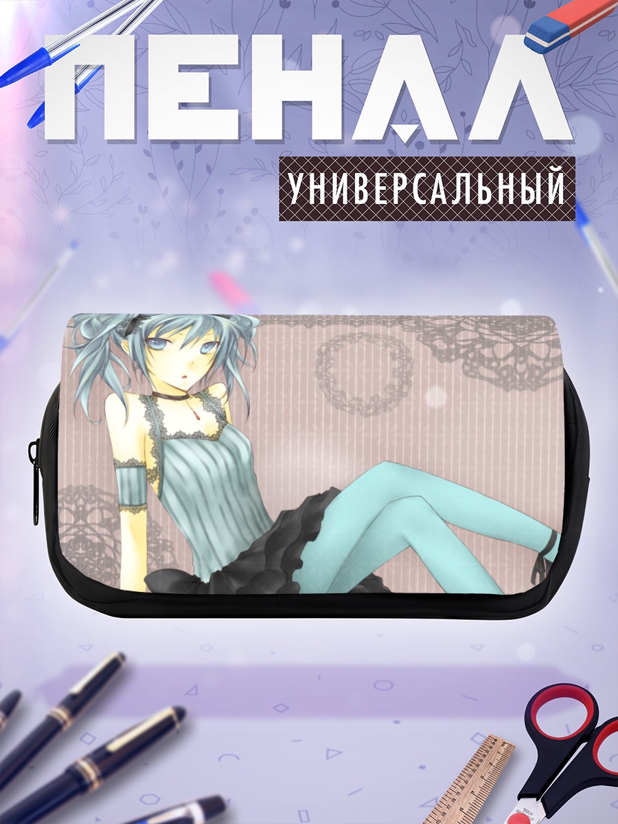Пенал-косметичка Мику Хацунэ в кружевах