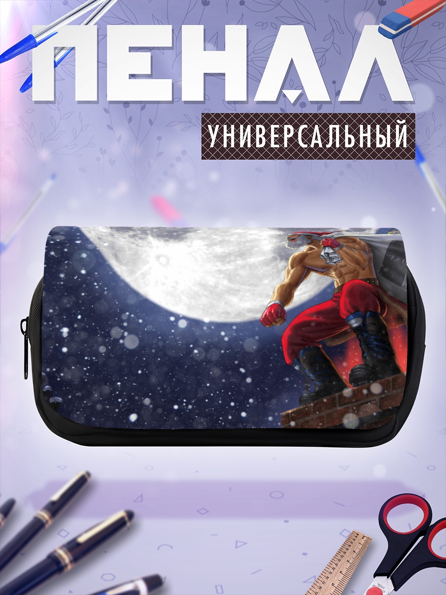 Пенал-косметичка Санта Клаус в снегу