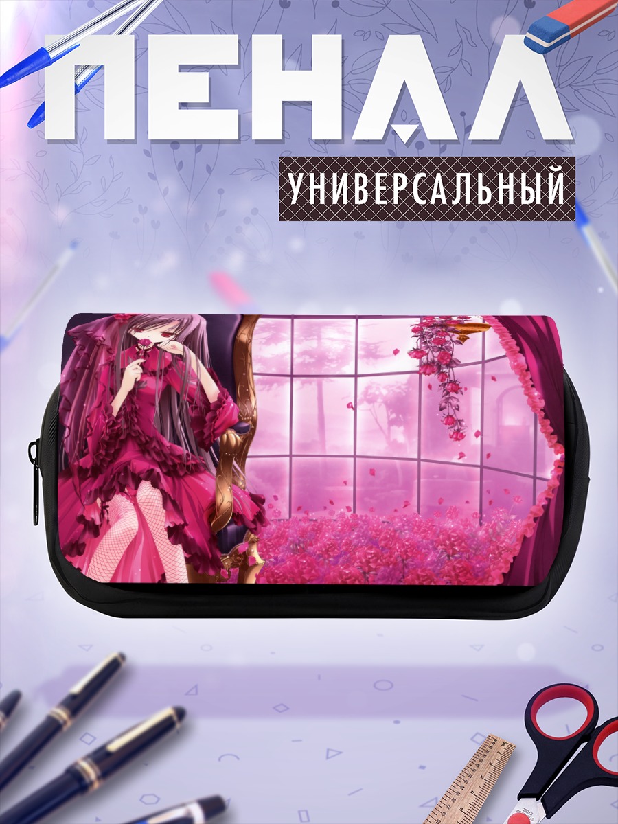 Пенал-косметичка Девушка в розах