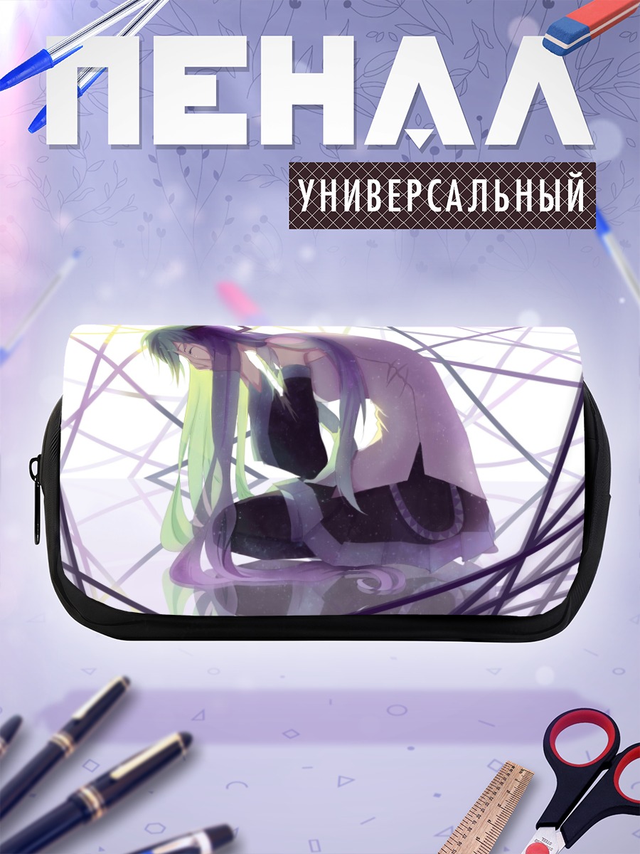 Пенал-косметичка Мику Хацунэ в проводах
