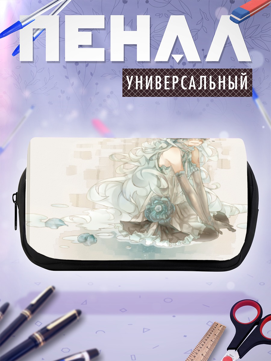 Пенал-косметичка Мику Хацунэ в цветах