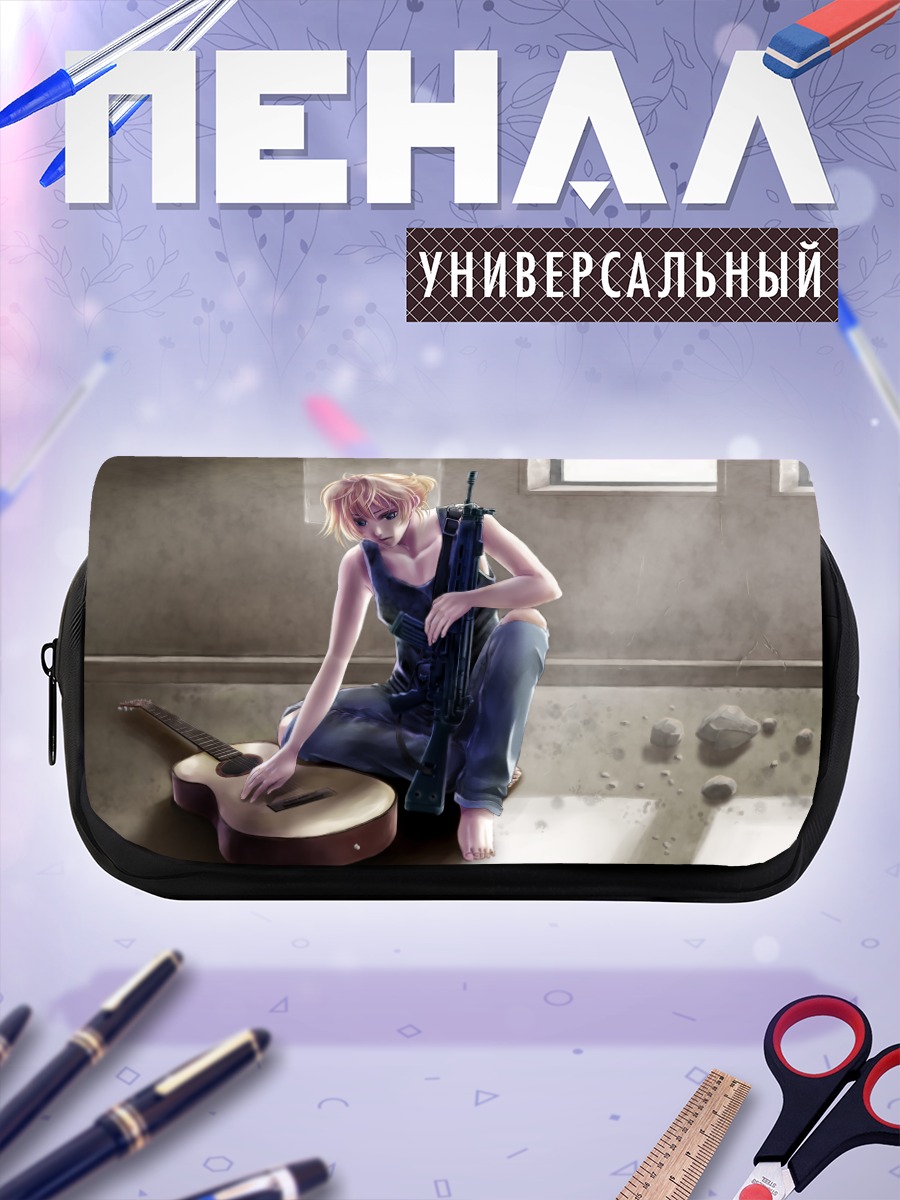 Пенал-косметичка Лен Кагамин с гитарой