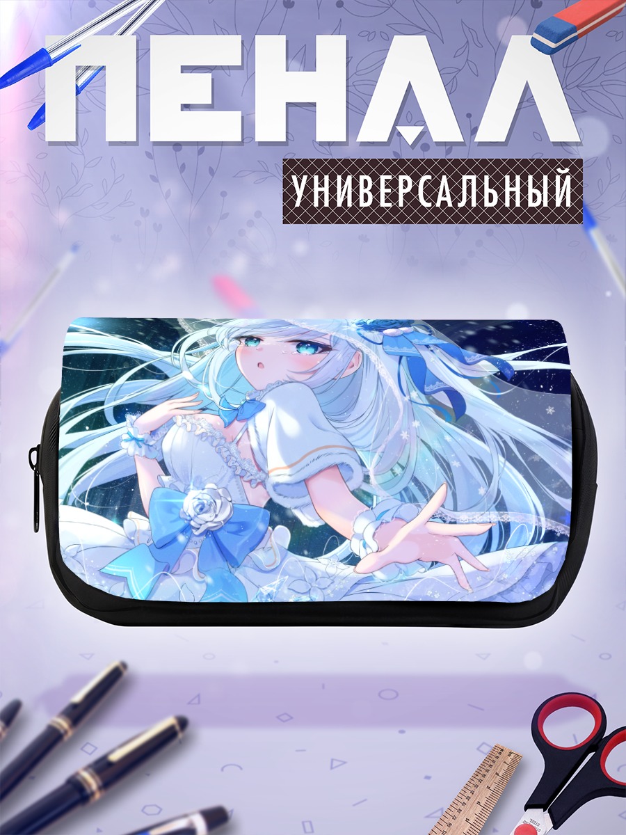Пенал-косметичка Девушка в цветах
