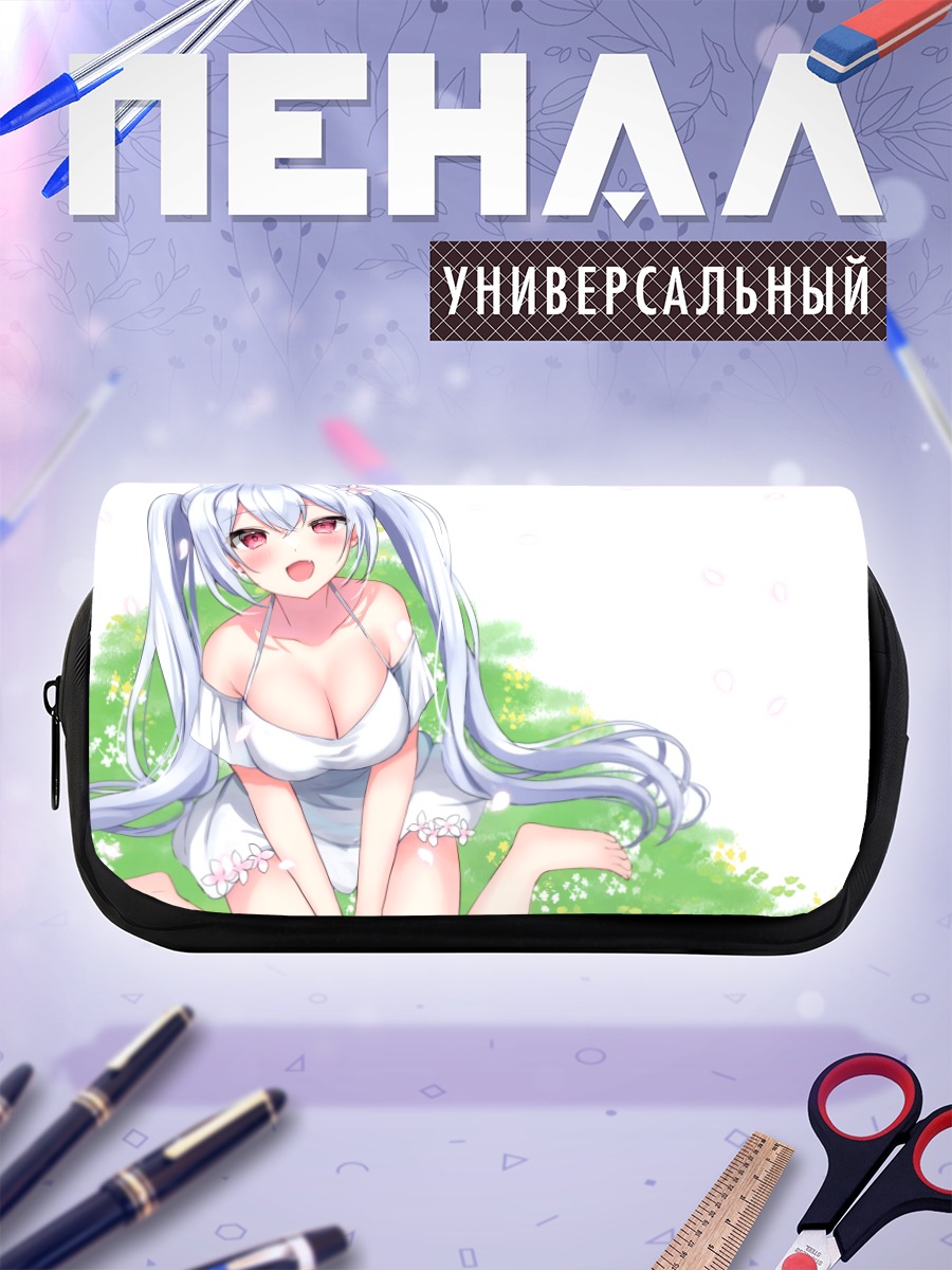 Пенал-косметичка Мику Хацунэ в цветах