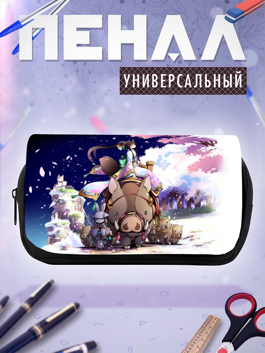 Пенал-косметичка Девушка-лиса под сакурой