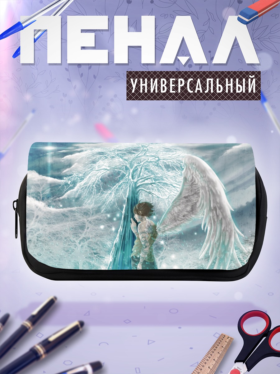 Пенал-косметичка Крылатый юноша у дерева