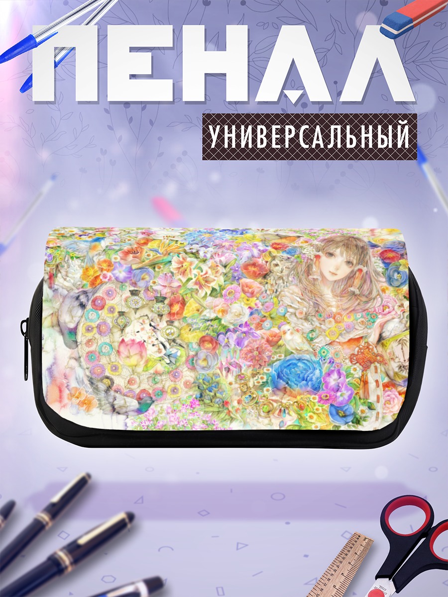 Пенал-косметичка Рейму Хакурэй в цветах
