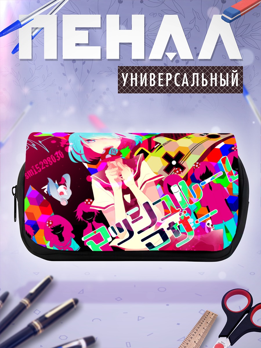 Пенал-косметичка Мику Хацунэ в неоне
