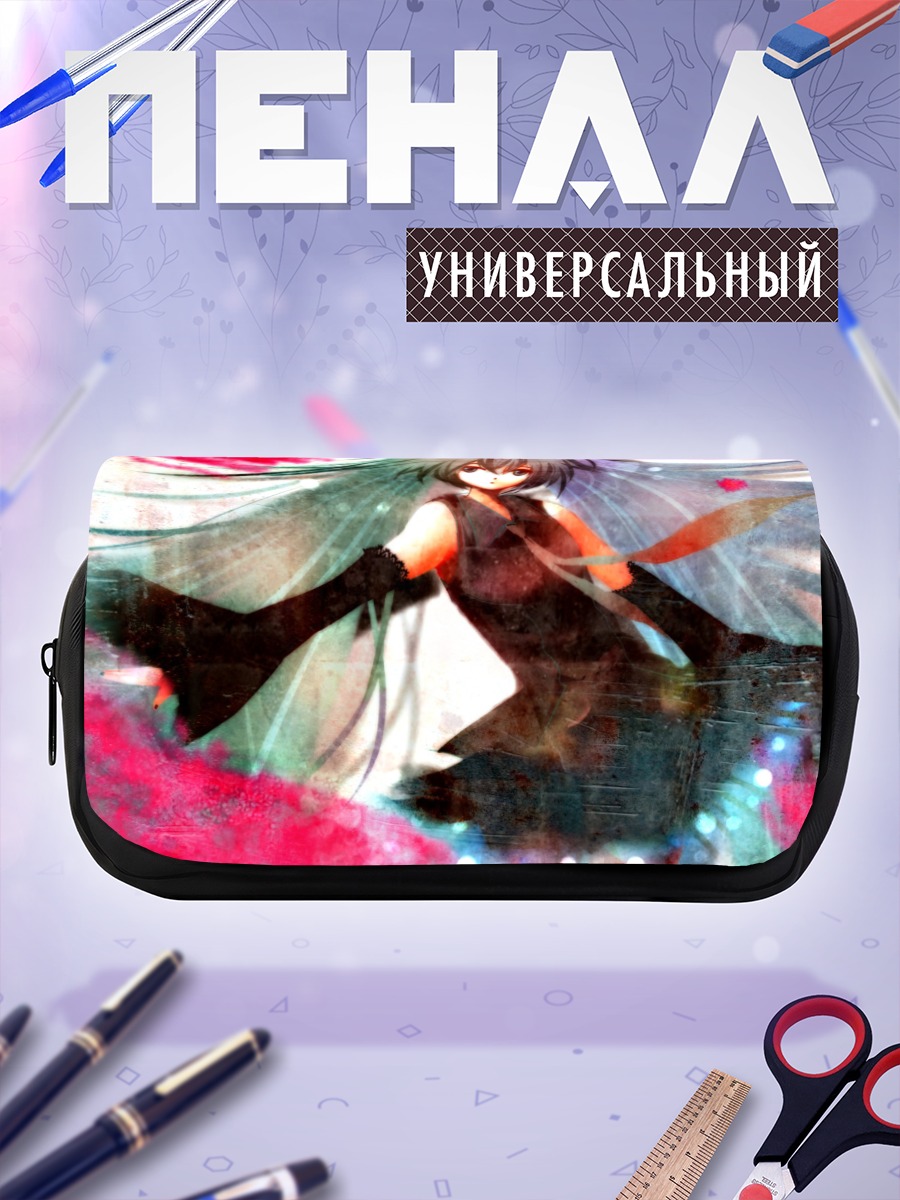 Пенал-косметичка Мику Хацунэ в красном