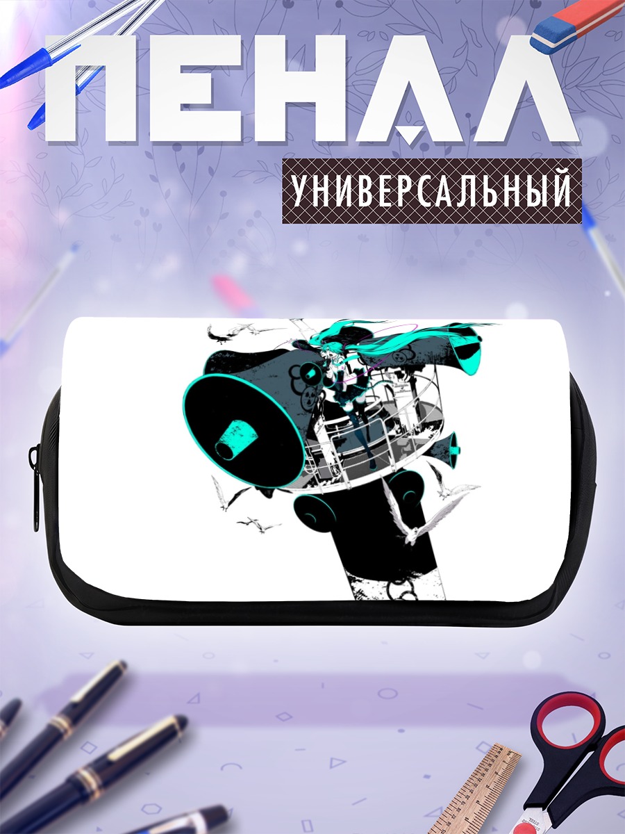 Пенал-косметичка Мику Хацунэ в деталях