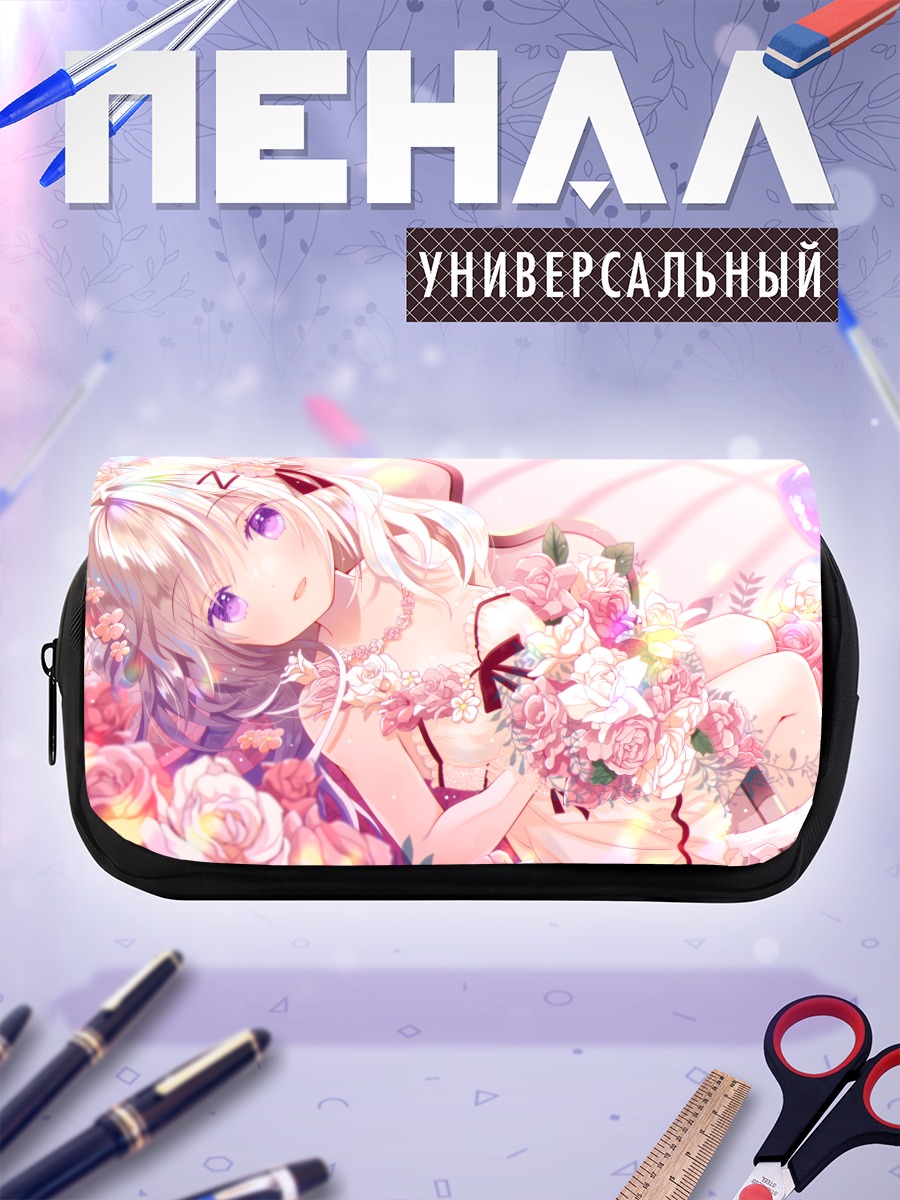 Пенал-косметичка Кошкодевочка в розах