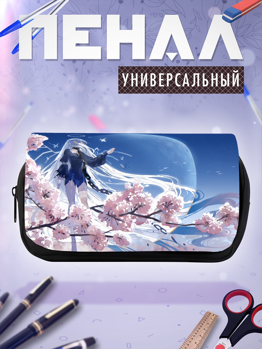 Пенал-косметичка Девушка в сакуре
