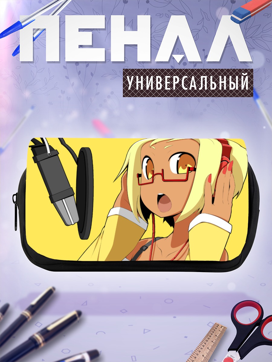 Пенал-косметичка Блондинка в наушниках