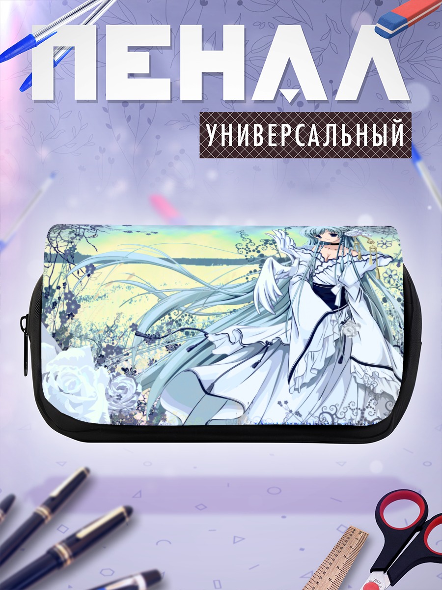 Пенал-косметичка Мику Хацунэ в цветах