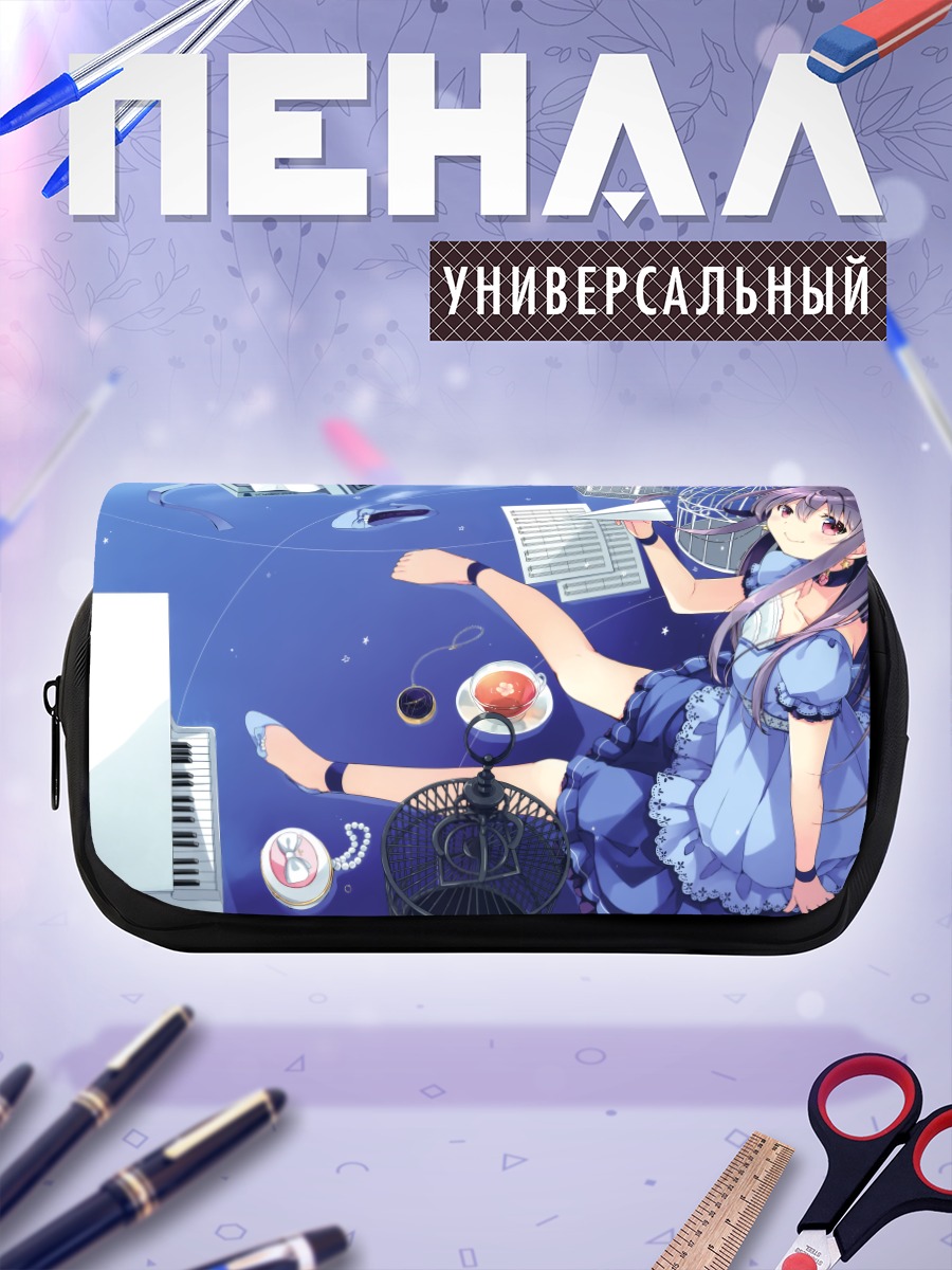 Пенал-косметичка Мику Хацунэ за пианино