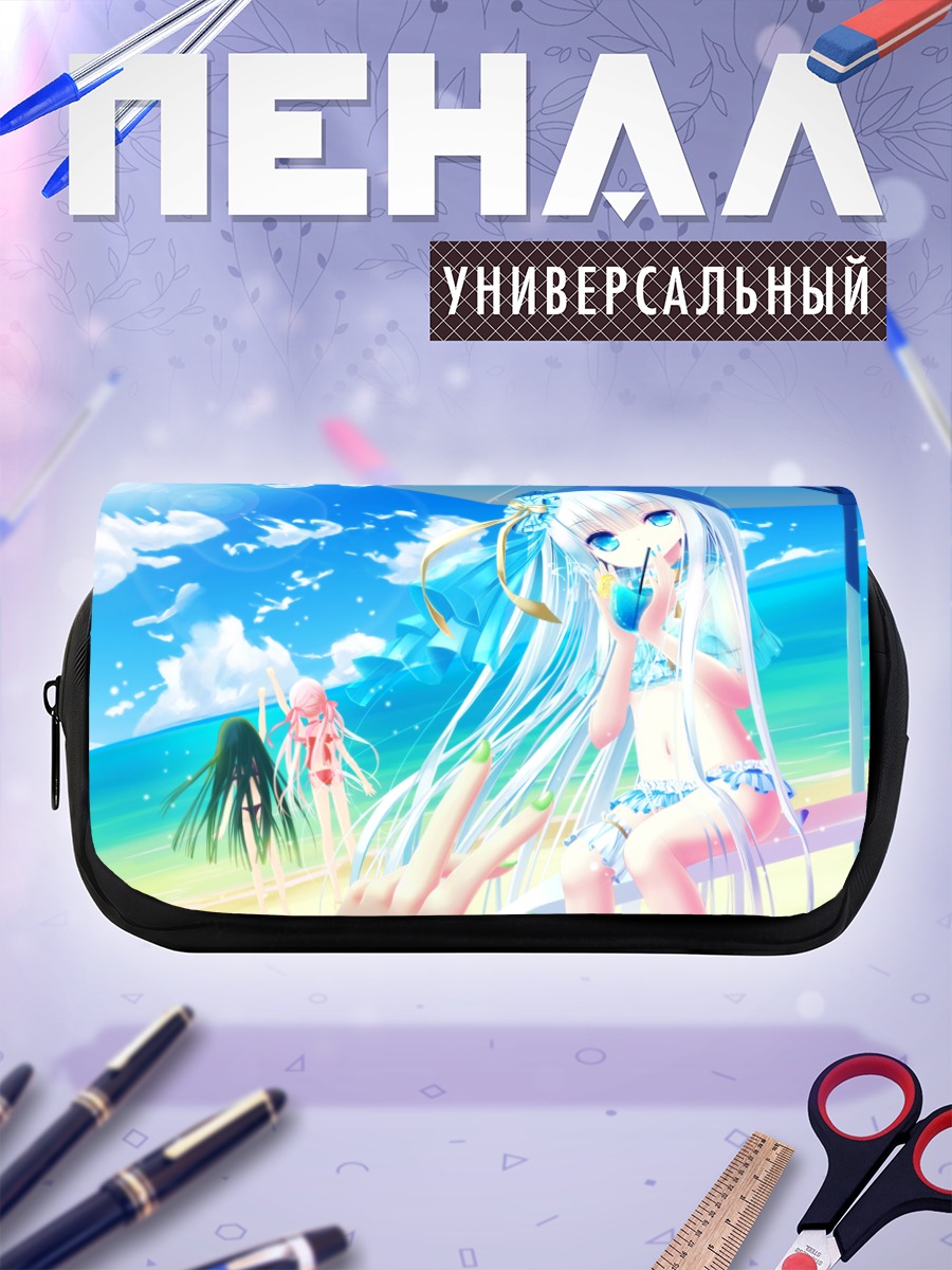Пенал-косметичка Мику Хацунэ на пляже