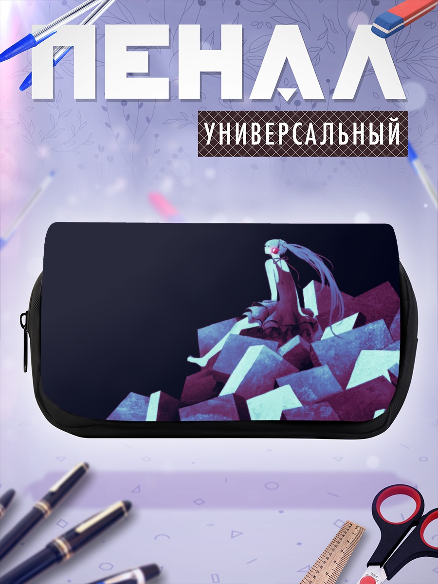 Пенал-косметичка Мику Хацунэ на руинах