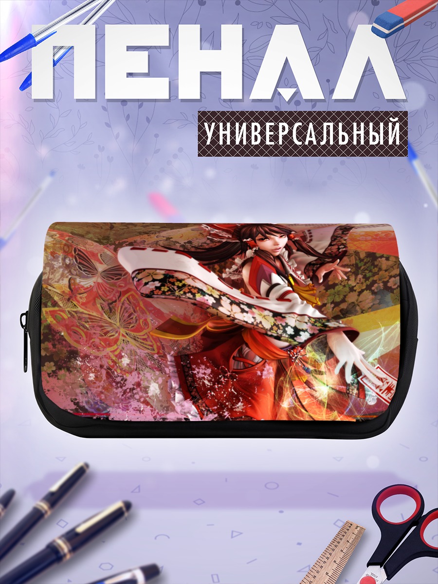 Пенал-косметичка Рейму Хакурей в цветах