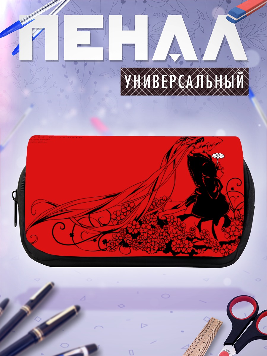 Пенал-косметичка Мику Хацунэ в цветах