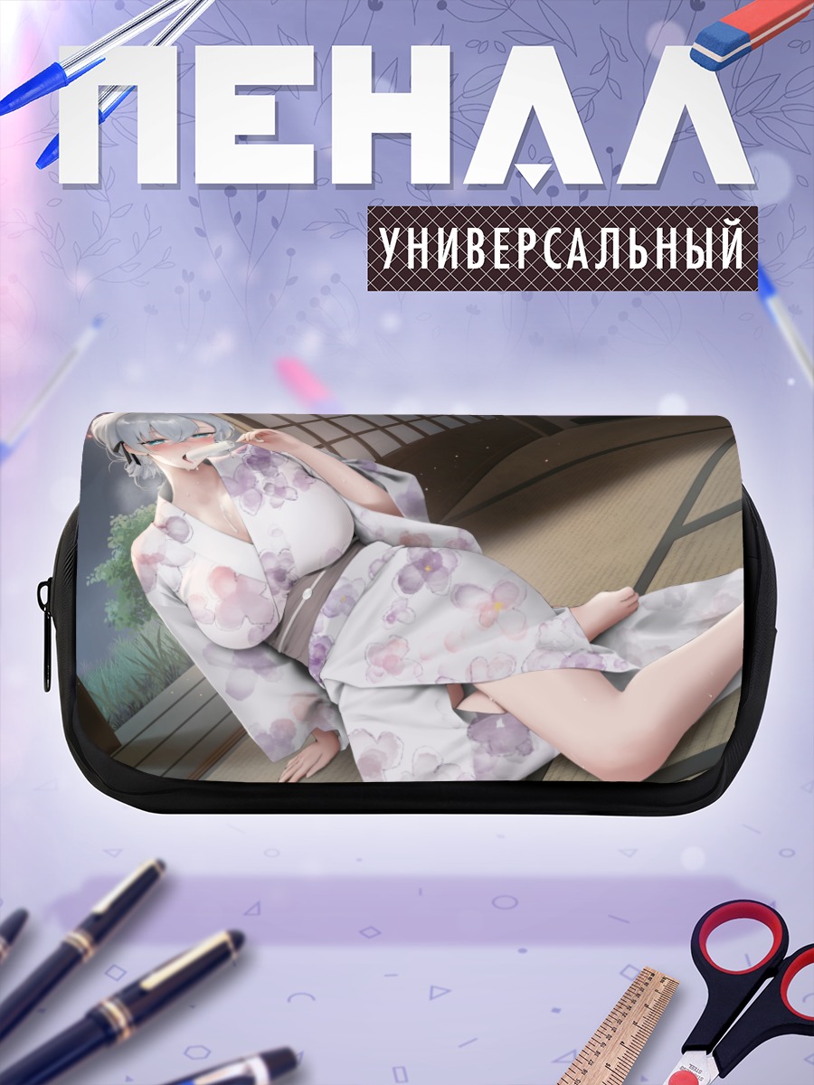 Пенал-косметичка Девушка с мороженым
