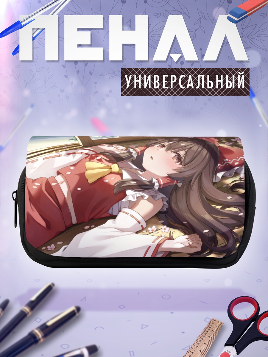 Пенал-косметичка Рейму Хакурей в цветах