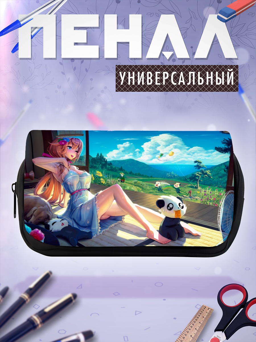 Пенал-косметичка Девушка с пандой