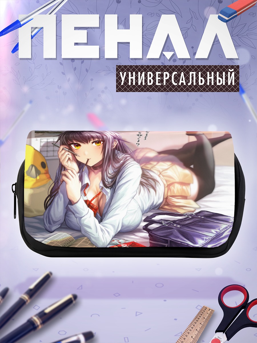 Пенал-косметичка Девушка с палочками покки