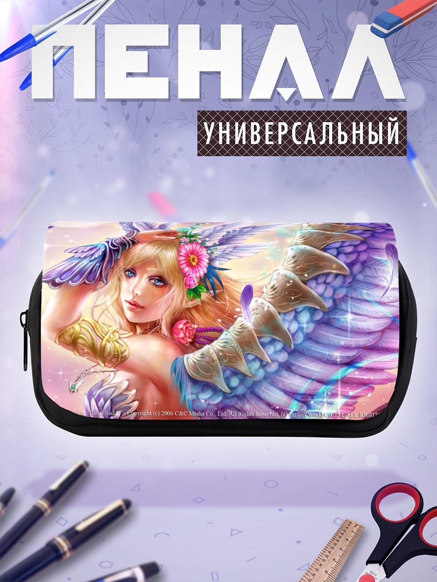 Пенал-косметичка Ангел в цветах