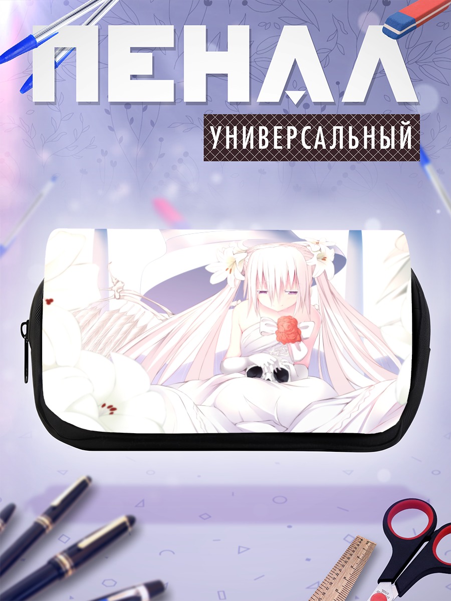 Пенал-косметичка Мику Хацунэ с лилиями