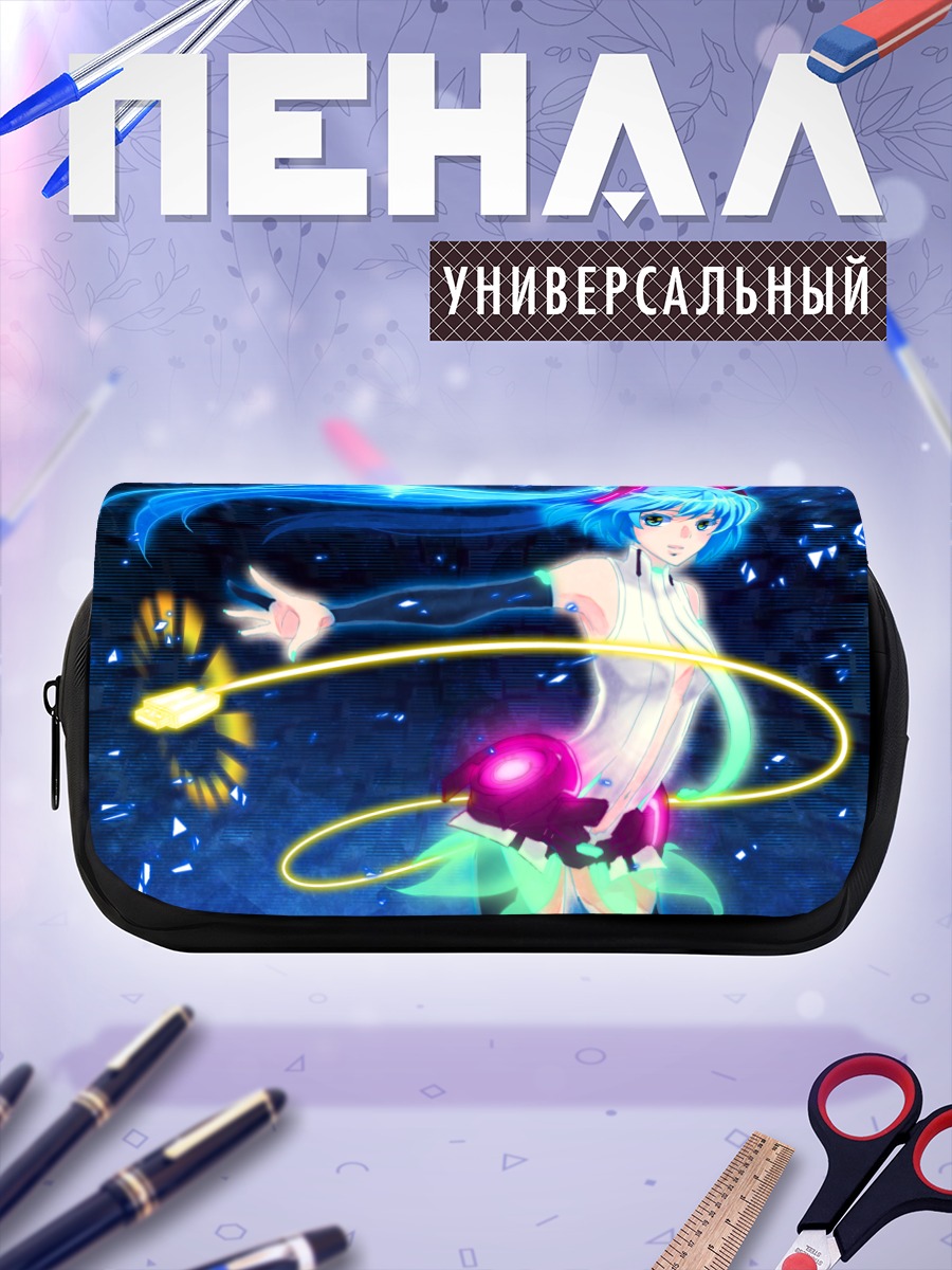Пенал-косметичка Мику Хацунэ в синеве